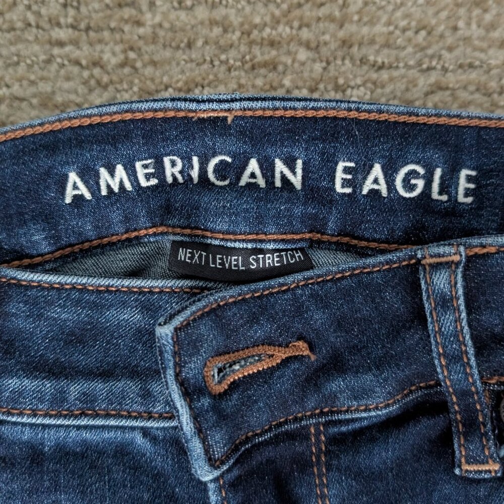 AMERICAN EAGLE Low Rise Flare Size 2 X-Short - Picture 3 of 4